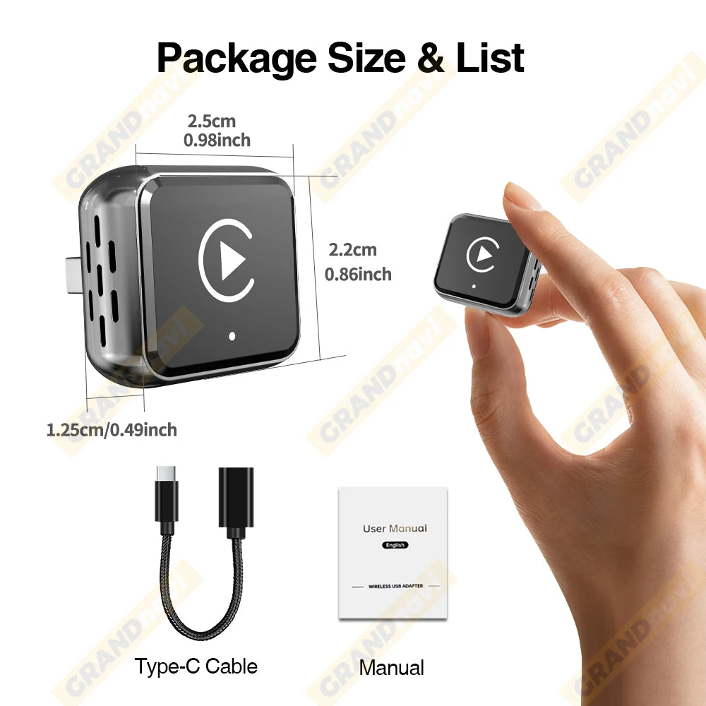 Wireless CarPlay For Apple iPhone Airplay Smart AI Box Bluetooth WiFi Android Auto Connect Car System 3in1 Car Play Adapter