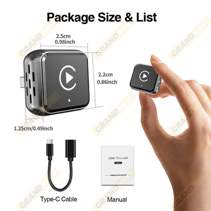 Wireless CarPlay For Apple iPhone Airplay Smart AI Box Bluetooth WiFi Android Auto Connect Car System 3in1 Car Play Adapter