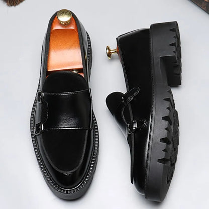 DIMANYU Men's Loafers Pointed Toe 2026 New Autumn British Style Slip-On Casual Thick-Soled Large Size Moccasins