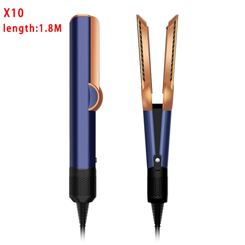 2 IN 1 Professional Hair Straightener & Hair Dryer Heat-Up Hair Flat Iron, Negative Ion Iron Long-Lasting Styling Tool 1.8M&2.7M