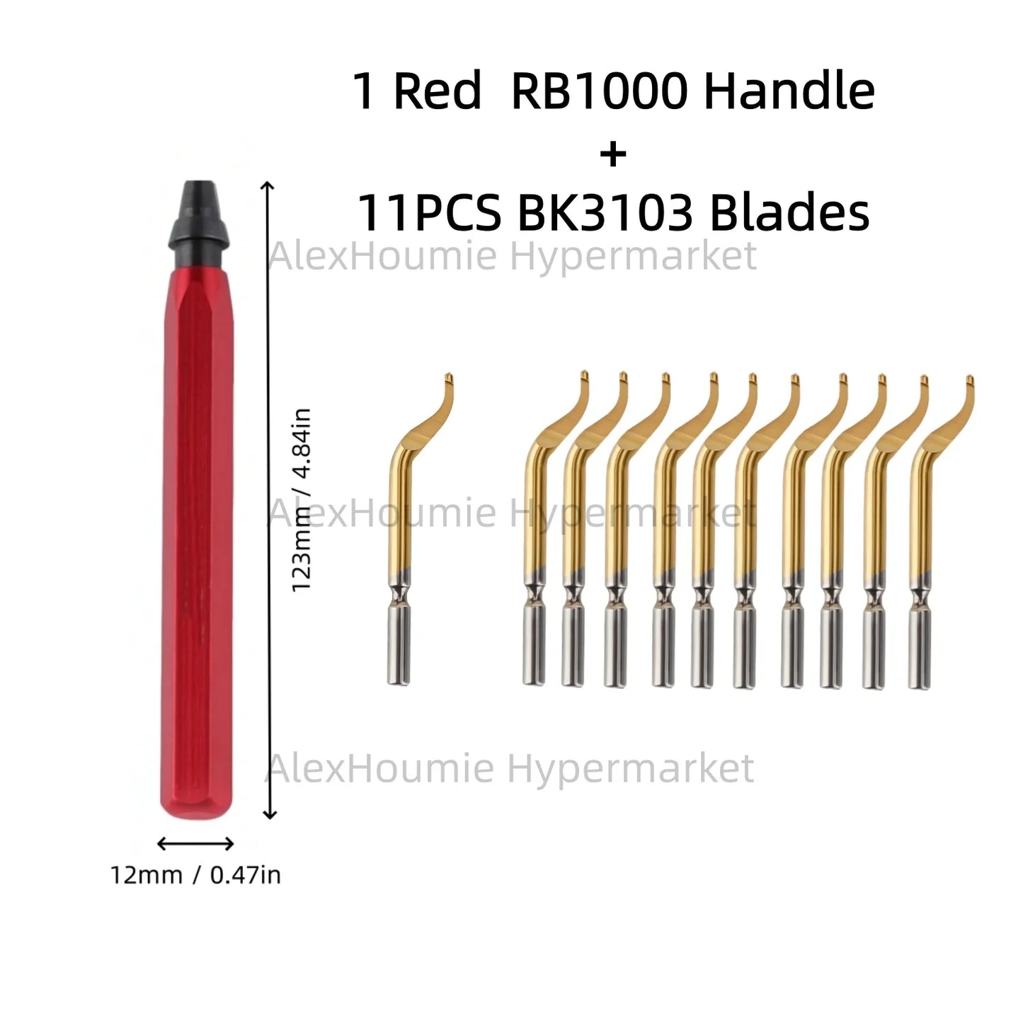 RB1000 Hand Metal Deburring Tool Red with 360 Degree Rotating Blades for 3D Printing Wood Metal Plastic Aluminum Copper Steel