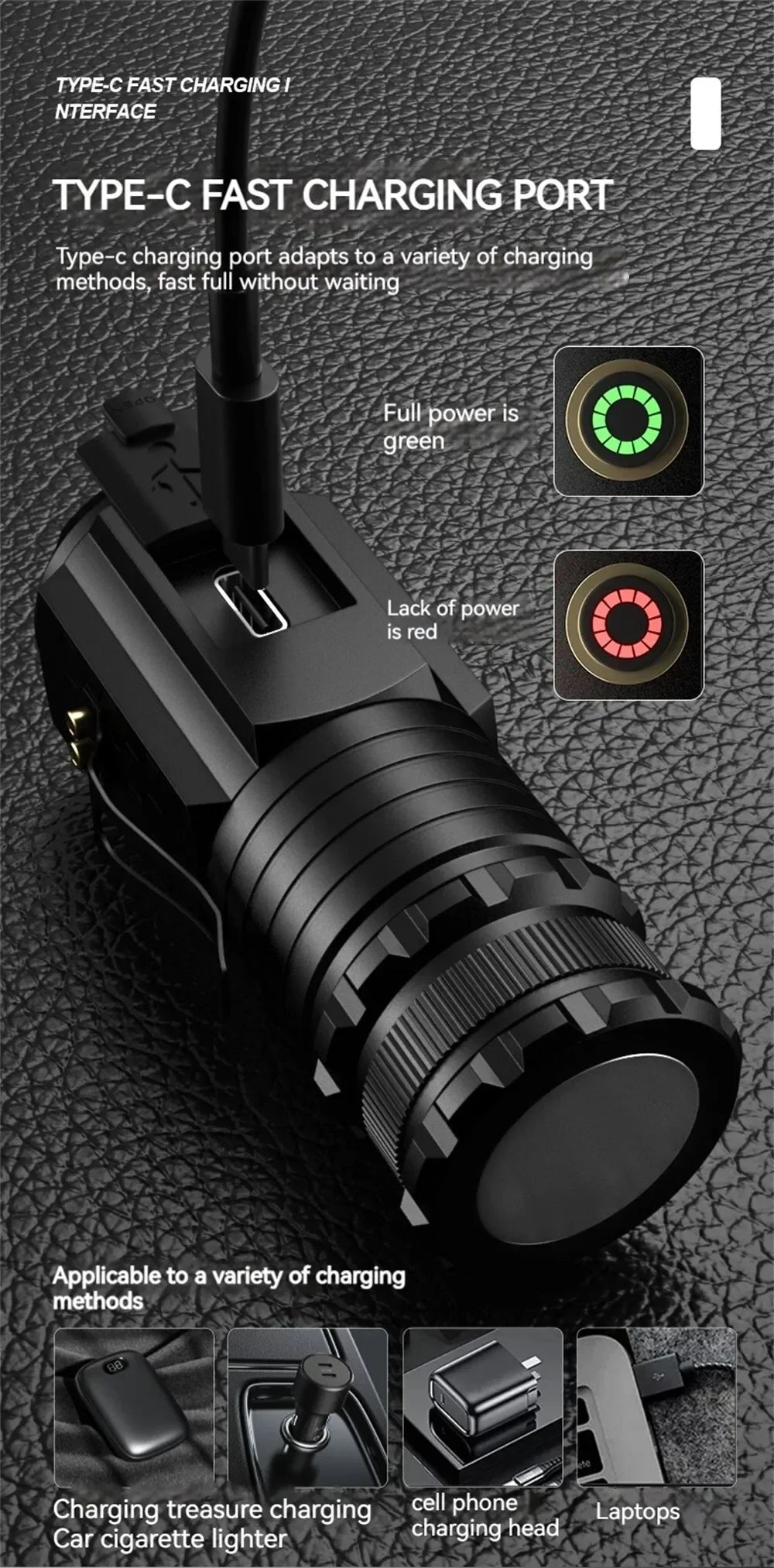 High Quality 3*SST20 LED Flashlight 18350 Super Bright Torch Rechargeable USB Light Waterproof with CAP CLIP for Hiking Camping