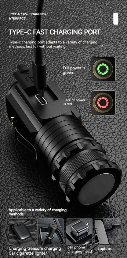 High Quality 3*SST20 LED Flashlight 18350 Super Bright Torch Rechargeable USB Light Waterproof with CAP CLIP for Hiking Camping