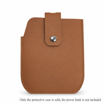 PU Leather Protective Case for Xiaomi 33W Magnetic Power Bank 10000mAh, Integrated Cable, Anti-Scratch Portable Storage Bag