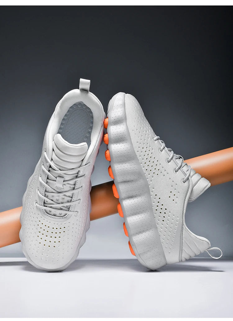 ClaWave Men Women Running Shoes Massage Particles Supercritical Cushioning Breathable Knit Sports Sneakers Non-slip Walking Shoe