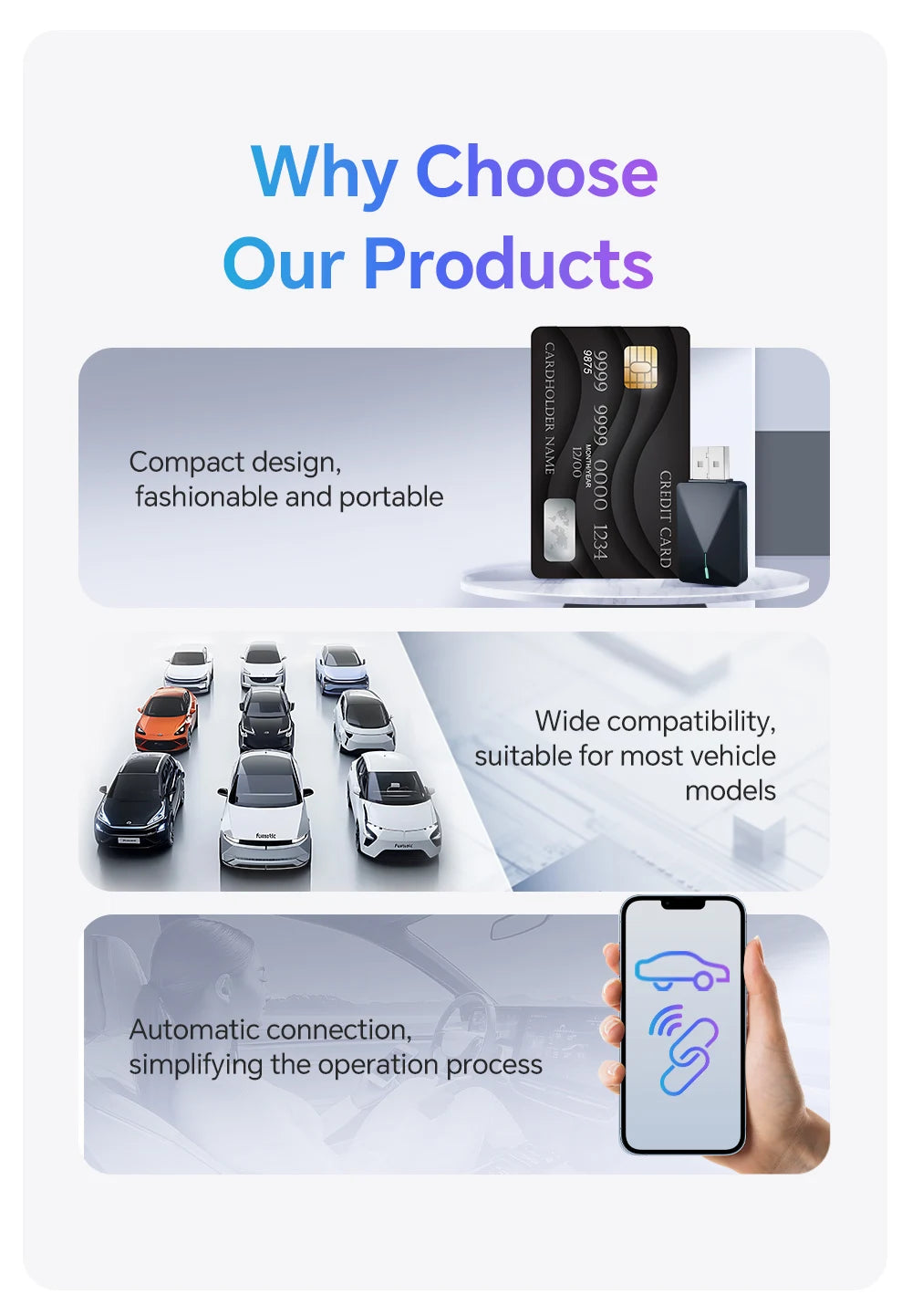 XUDA 2in1 Wireless CarPlay Dongle Wireless Android Auto Adapter AI Smart Box Car Intelligent Systems For Car With Wired CarPlay