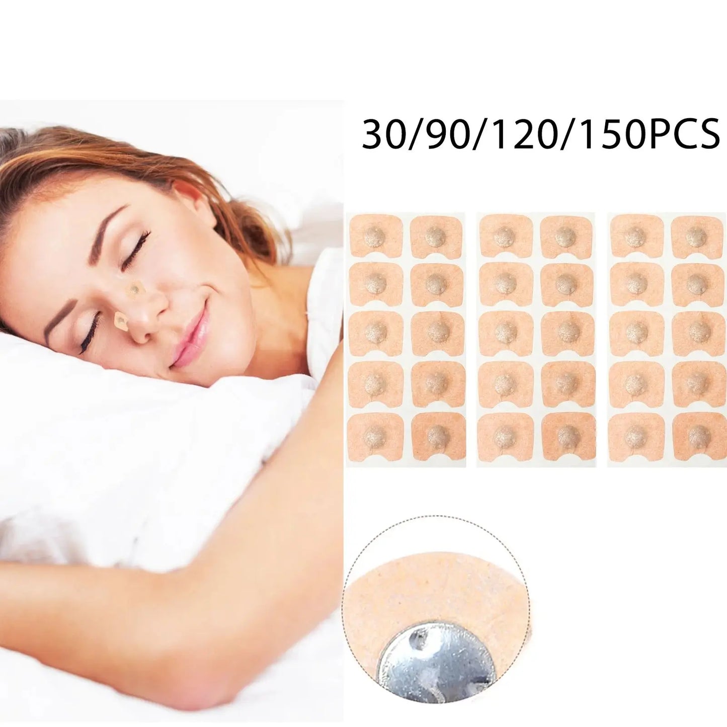 30/60/90/150Pcs Nose Breathing Patches Magnetic Suction Iron Nasal Strips Increase Air Improve Sleeping Reduce Snoring Tools