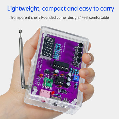 DIY FM Radio Electronic Kit Adjustable Frequency 87-108MHz Practice Soldering RDA5807S Digital Display DIY Soldering HU-017B