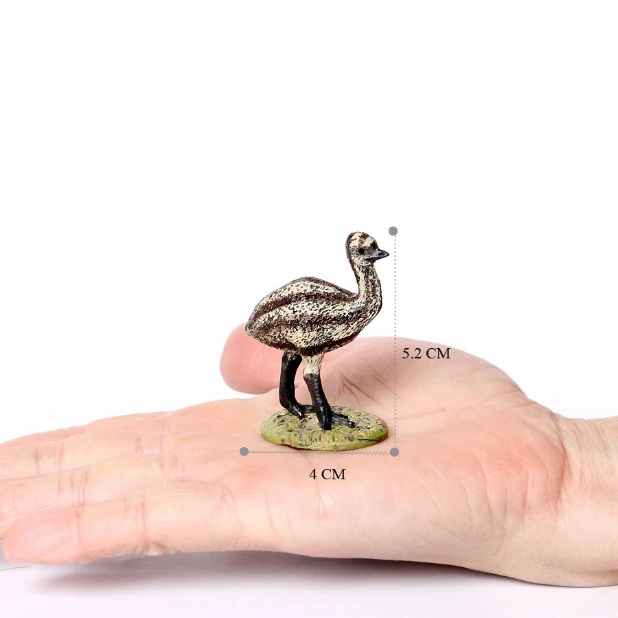 Hand Painted Simulation Bird Model Figures Toucan Peacock Owl Flamingo, Early Cognition Toy Cake Decoration For Children
