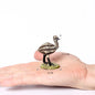 Hand Painted Simulation Bird Model Figures Toucan Peacock Owl Flamingo, Early Cognition Toy Cake Decoration For Children