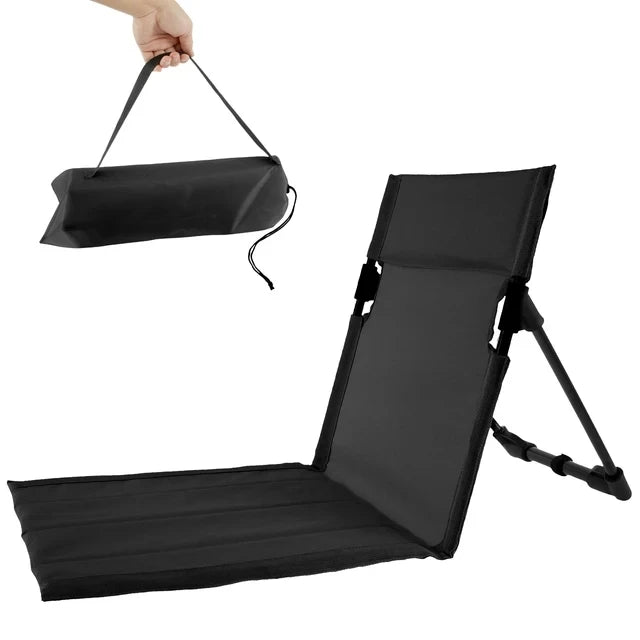 Outdoor Camping Folding Chair Portable Foldable Camping Chair Lazy Chair Backrest Cushion For Fishing Barbecues Beach Picnic
