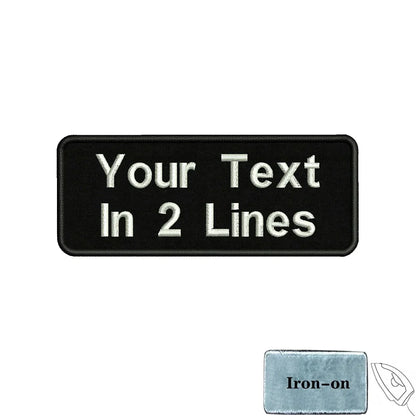 1PC 10cm X 4cm Custom Personalized Name Number Patch Stripes Badge Tags Chevrons Armband Iron On Embroidered