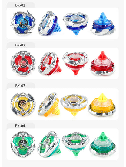 Bey X Spinning Toy Kit Gyro Metal Battle Tops with Launchers Organize Box Set Gift