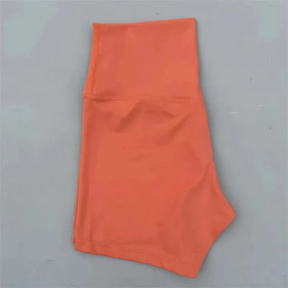 Sexy Solid Color Women Fitness Sport Short High Waist Athletic Yoga Short Leg Cycling Comprehensive Training Jogging Squat Proof