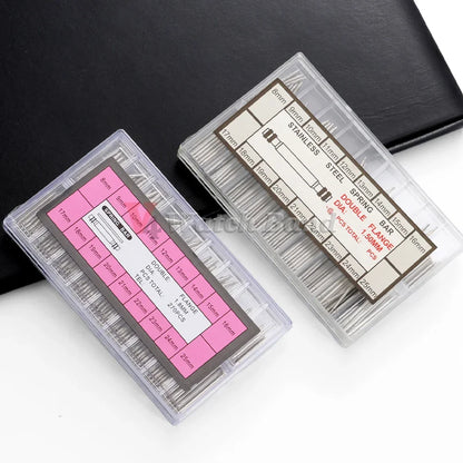 360pcs/set Metal Link Pin Watch Repair Tools Dia 1.5mm/1.8mm Strainless Steel Spring Bars Length 8mm- 25mm Watchband Strap Pin