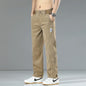 Summer Thin Men's Loose Straight Jeans Lyocell Soft Drape Business Casual Trousers Classic Smoke Gray Brand Ice Silk Denim Pants