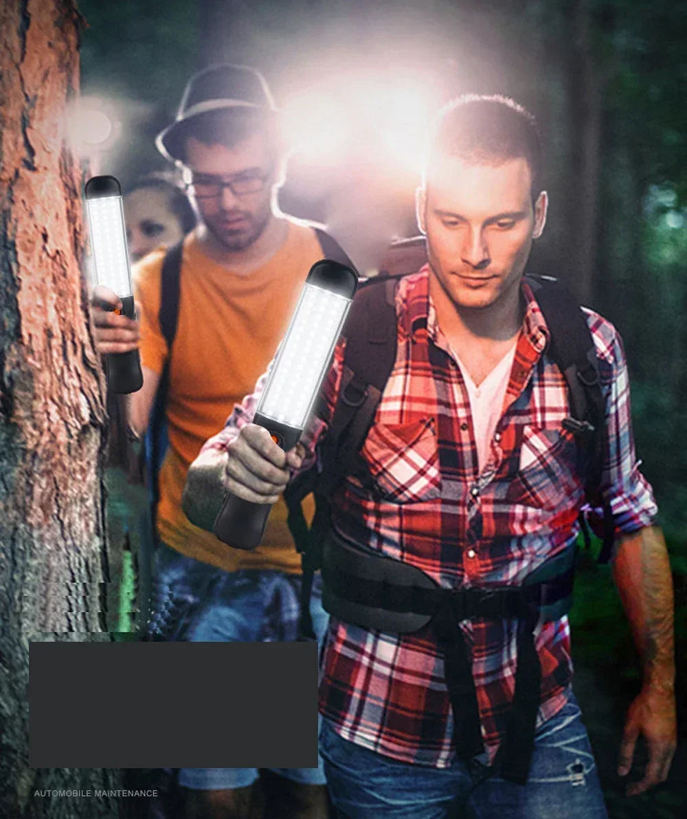 LED Handheld Flashlight Work Light USB Rechargeable Strong Light Lantern Torch Work Lamp with Magnet Hook Workshop Repair Lights