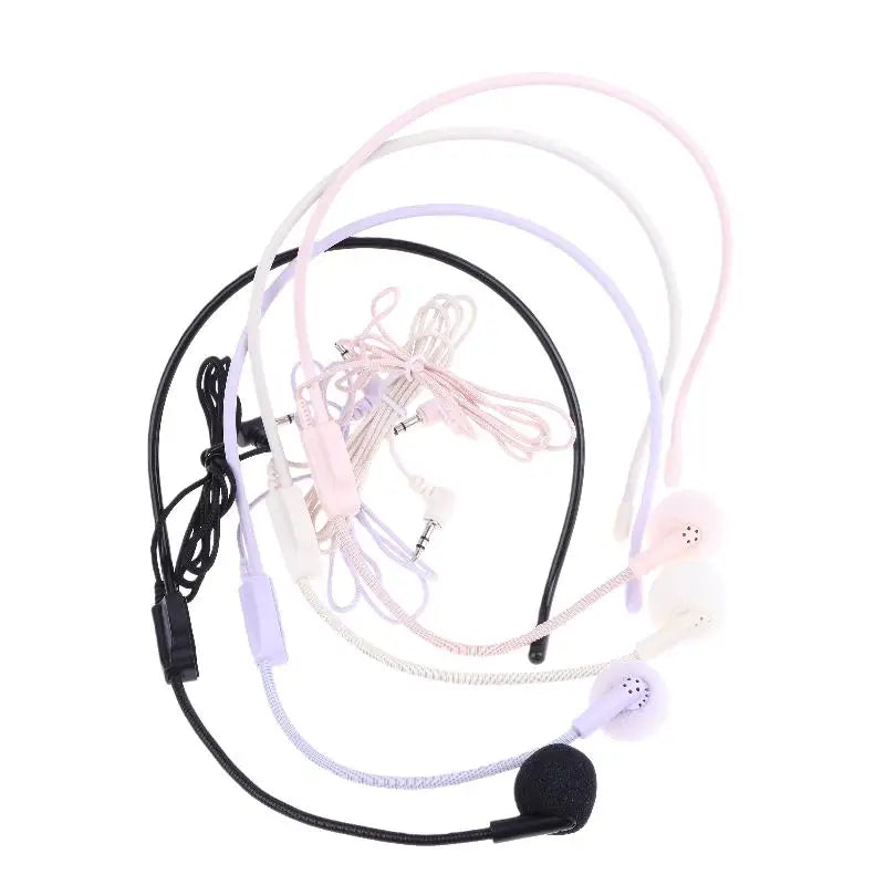 1Pc Wired 3.5mm Plug Guide Lecture Speech Headset Mic Portable Head-mounted Headset Microphone For Teaching Meeting