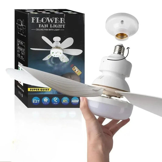 LED 30W Ceiling Fan Light E27 with Remote Control for Dimming Suitable for Living Room Study Household Use 85-265V 선풍기