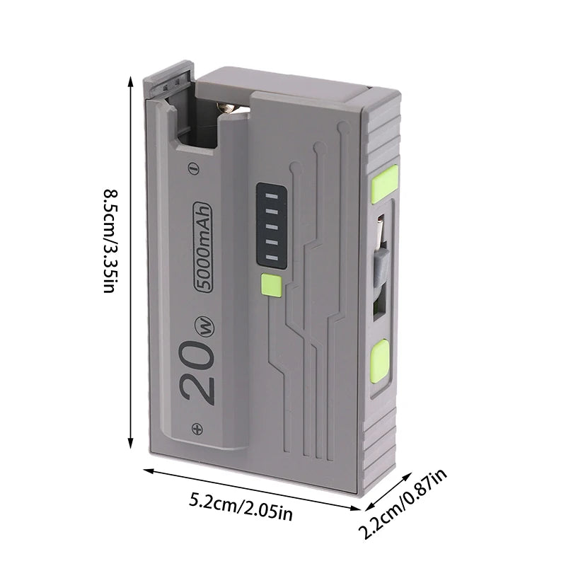 20W DIY Power Bank Box 21700 Universal Battery Charger Case Type-C Fast Charging For Mobile Phone Not Including Batteries