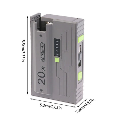 20W DIY Power Bank Box 21700 Universal Battery Charger Case Type-C Fast Charging For Mobile Phone Not Including Batteries