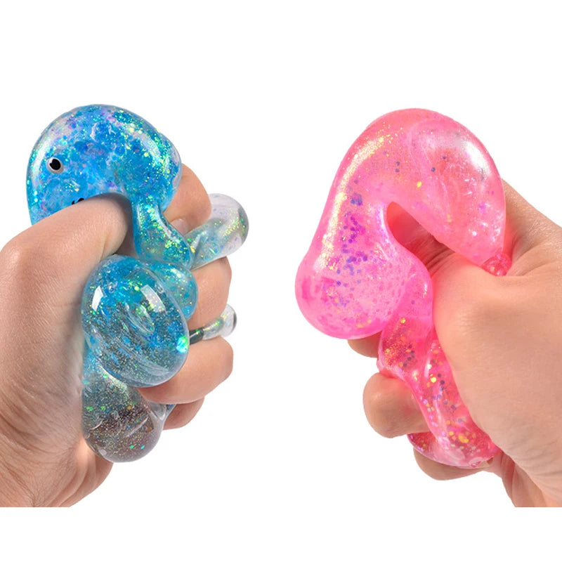 Fidget Bear Toy Squishys Glitter Gummy Bear Small Cute Animal Anti Stress Fidget Splat Decompressions Vent Squeeze Toy