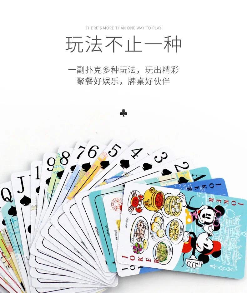 Disney Mickey Frozen Stitch Poker Lots-o'-Huggin' Bear Playing Cards Playing Cards Poker Indoor Family Entertainment Board Games