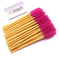 50 Pcs Shiny Crystal Eyelash Applicator Disposable Diamond Handle Nylon Two Colors Mascara Wands Spoolies Pink Brushes