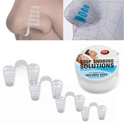 Anti Snoring Sleep Nose Clip Snore Stop Aid Nasal Dilators Device Congestion Aid No Strips Cones Sleeping Aid Device