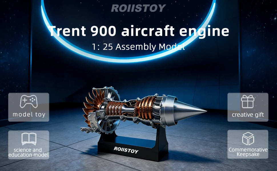 Turbofan Engine Model Aircraft Engine Kit DIY Assembly Model Toy Aircraft Engine Model Mechanical Science Educational Toy
