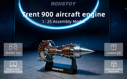 Turbofan Engine Model Aircraft Engine Kit DIY Assembly Model Toy Aircraft Engine Model Mechanical Science Educational Toy