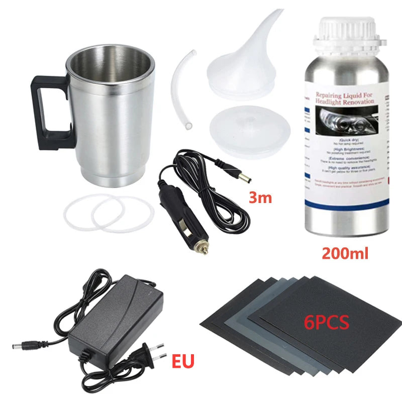 Car Headlight Chemical Polishing Kit Headlights Liquid Polymer Repair Fluid Scratch Remover Car Headlamp Liquid Restoration Kits