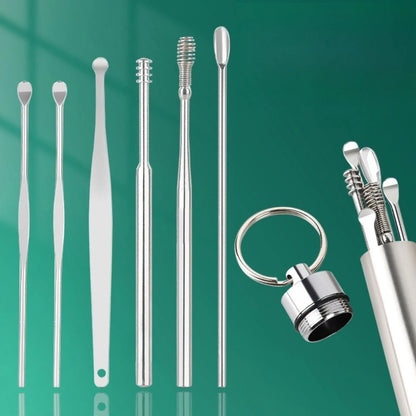 Ear Pick Six-piece Set Ear Cleaning Ear Picking Earpick Convenient Portable Ear Pick Household for Adults