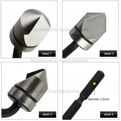 NB1000 BC1651 Countersink Inner Hole Chamfer Repair Reamer Tool Burr Remover Hand Reamer for Metal Aluminum Copper Wood Plastic