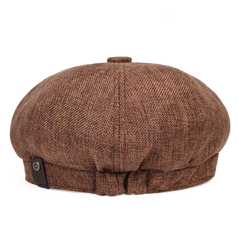 Nowa męska kaszkietówka na wiosnę lato, cienki, retro beret, dziki codzienny kapelusz, unisex ośmiokątna czapka, modne czapki hiphopowe, gorras