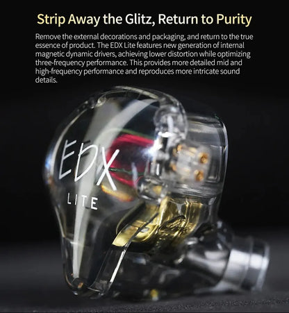 KZ EDX Lite HIFI Bass Earphones Stereo Music Earbuds In Ear Monitor Stage Live Headphones Gaming Sports Headset