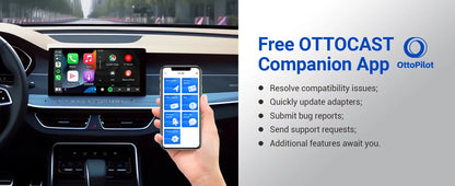 OTTOCAST Play2Video Pro Android Ai Box Pro Built in YouTube Netflix Tiktok IPTV Wired to Wireless CarPlay Car Accessories