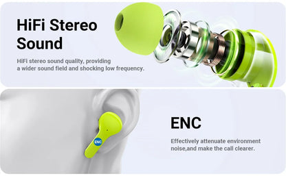 Transparent Crystal ENC Noise cancelling Earphones & Headphones Auriculare inalambrico Gaming Air 31 TWS Wireless Earbuds