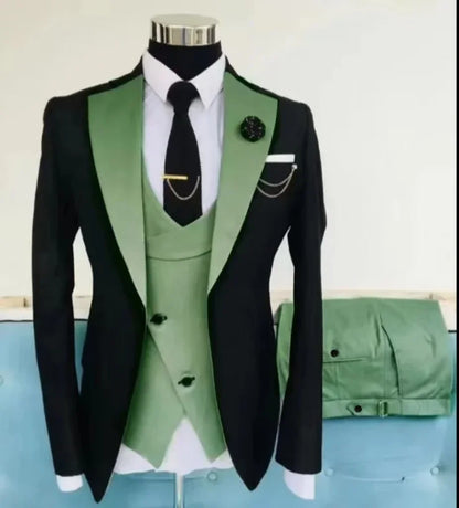 high-quality wedding art ，dress suit for men，3 pieces Blazer Vest And Pants set，performance, Emcee，Groomsmen