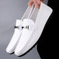 Men's daily casual leather shoes driving shoes new four-season general Doudou men's shoes outdoor lazy one pedal