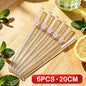 6PCS Reusable Drinking Straws Cute Flower Glass Straws with Cleaning Brush for Coffee Lover Smoothies Frozen Drinks Tea Juice