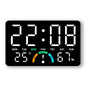 Digital Alarm Clock TEMP Humidity Week Comfort Level Dual Alarm Snooze Table Clock 12/24H Timer Auto Dimmable LED Wall Clock