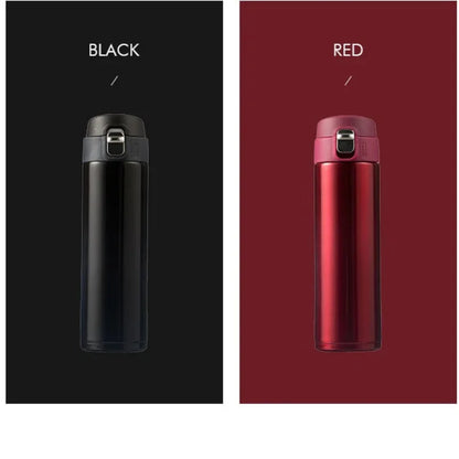 Creative Bullet Lid Thermos Cup, Simple Solid Color Direct Drinking Water Bottle, Durable Practical for Students School Use