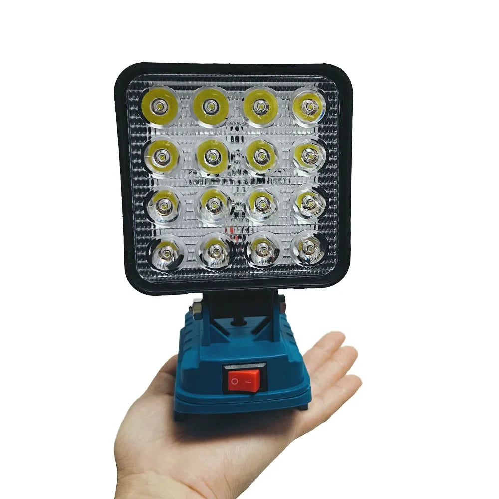 90W LED Work Light for Makita 18V Battery LED Spotlight -9000LM Cordless Jobsite Flood Light Construction Work Light USB Charger