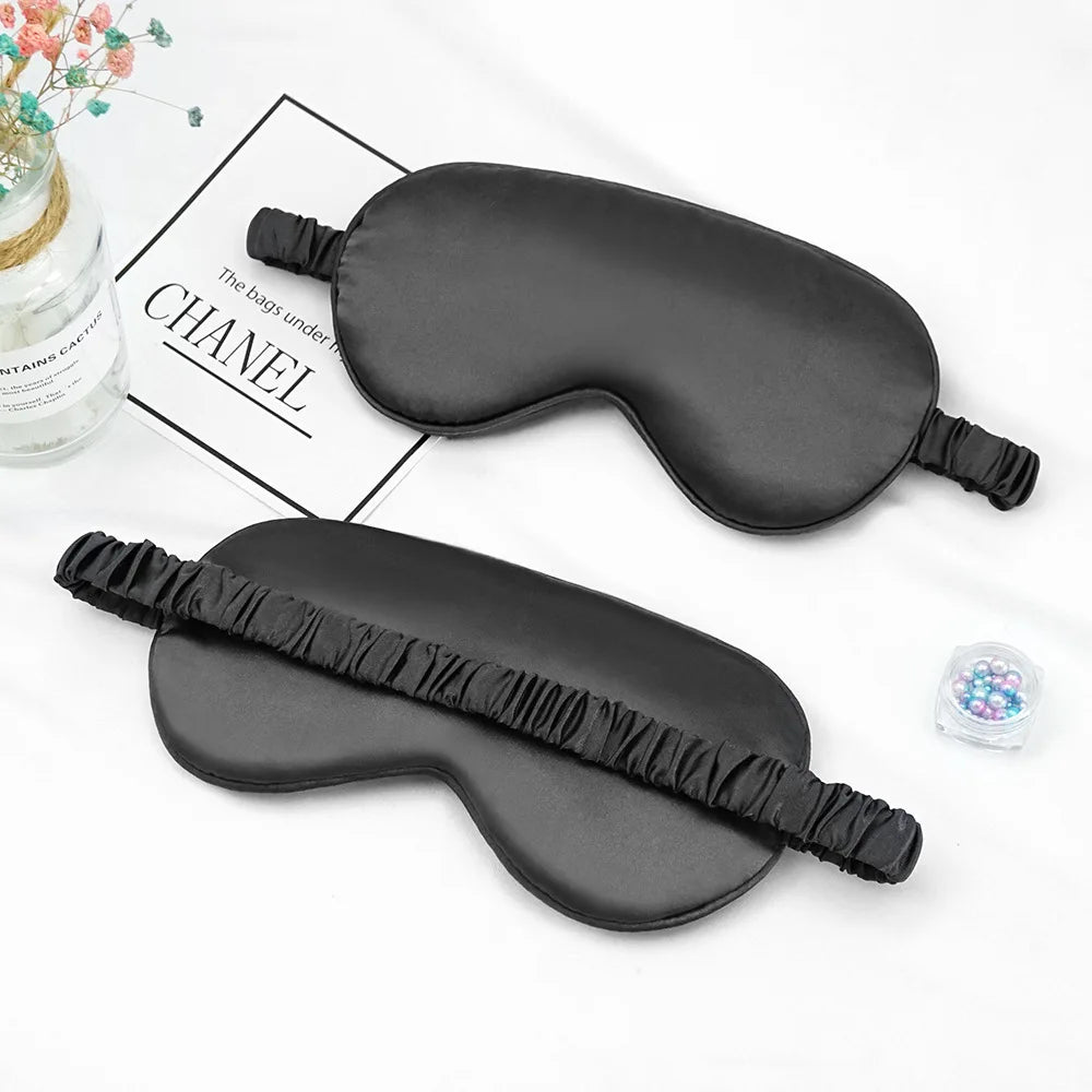 Soft Imitated Silk Sleep Eye Masks Travel Relax Shading Eyepatch Nap Health Eye Care Shield Sleeping Blindfold Eye Cover Masks