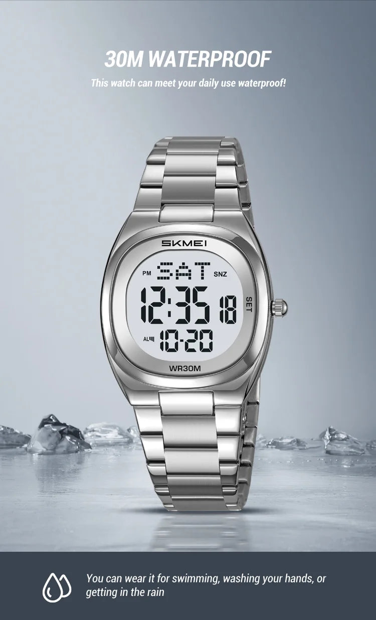 SKMEI 2419 Fashion Electronic Watch Multifunctional Luminous Calendar Alarm Clock Sports Simple Business Digital Watches for Man