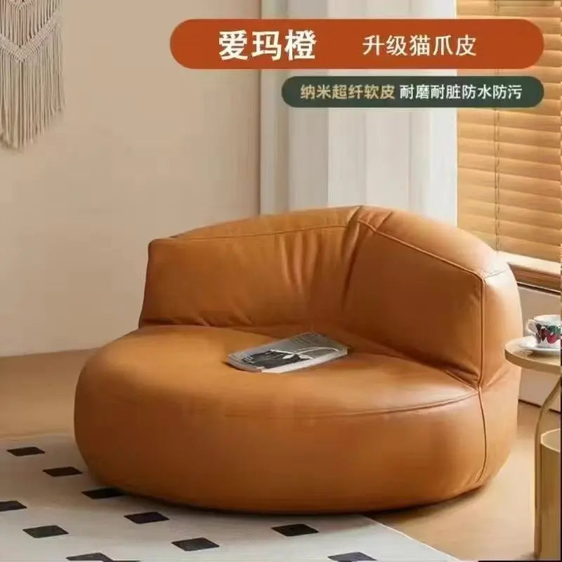 Lazy Bean Bag Sofa Seating Sleeping Tatami Chair Bedroom Room Black Single Sofa Boneless Couch 1-person Hotel Home Furniture