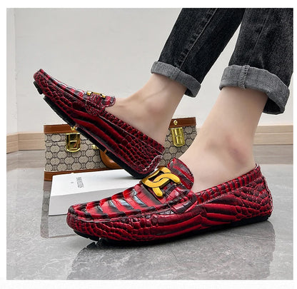 Man Shoes Leather Casual Shoes for Man Luxury Hand Sewn Fashion Flats Summer Breathable Outdoor Male Slip on Loafers Designer