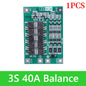 BMS 3S/4S 5A 10A 20A 25A 40A 60A Płytka zabezpieczająca ładowarkę do akumulatorów litowo-jonowych 18650 do wiertarki 12 V z funkcją wzmocnienia/balansu