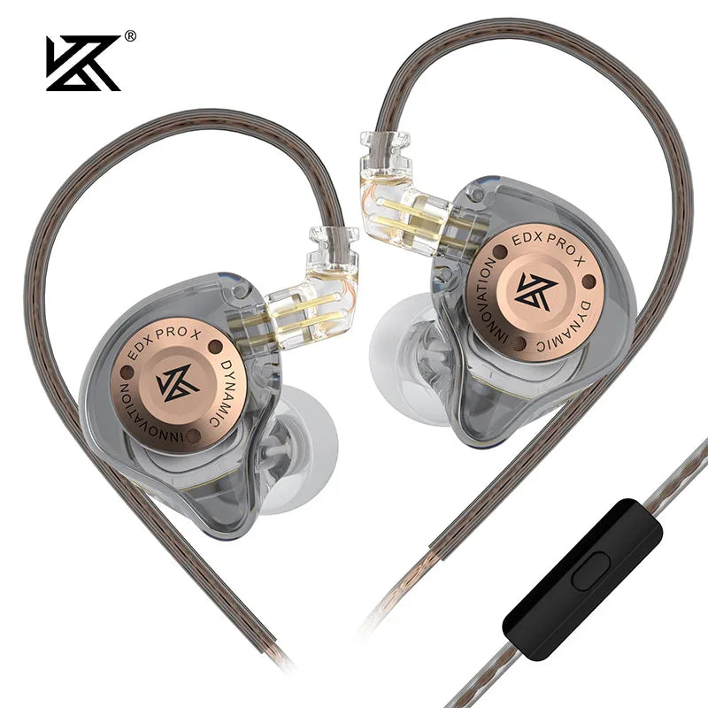 KZ EDX PRO X Dynamiczny Napęd Słuchawek Dousznych HIFI Basowe Słuchawki DJ Sport Muzyka z Redukcją Szumów